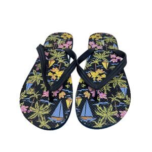 Old Navy Tropic Flower Thong Flip Flop Slides Mens 10.5-11.5